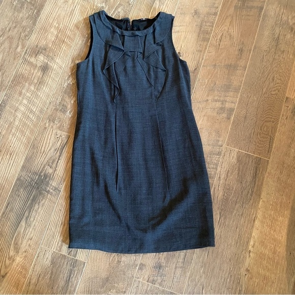 Elie Tahari Blue Dress with Ruffles Size 2 - Picture 1 of 5